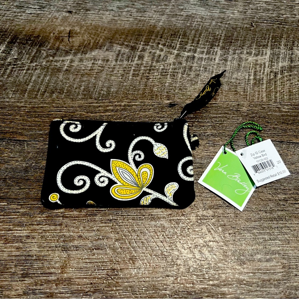 Vintage Vera Bradley Yellow Bird ID Zip Case